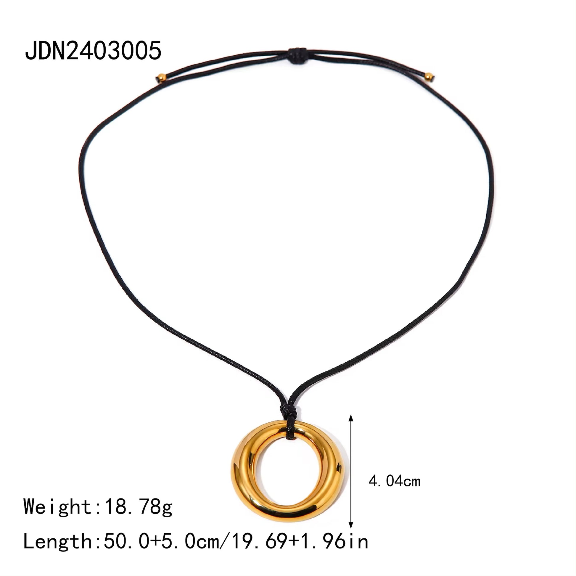 Bold Gold Circle Hollow Pendant Necklace necklaces LUNARITY GARAGE