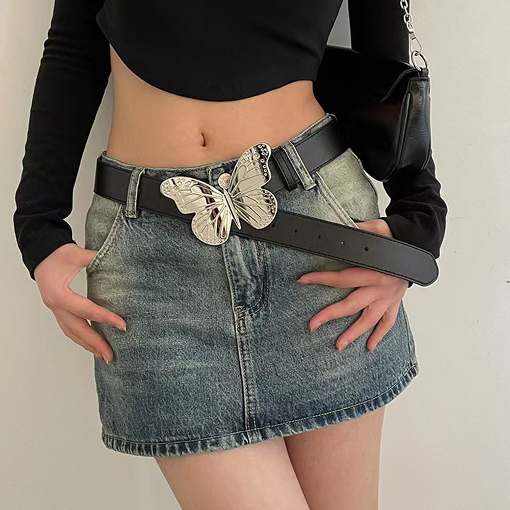 Women's Metal Large Butterfly Belt Simple Vintage Belt Sweet Trend Accessory belt LUNARITY GARAGE   