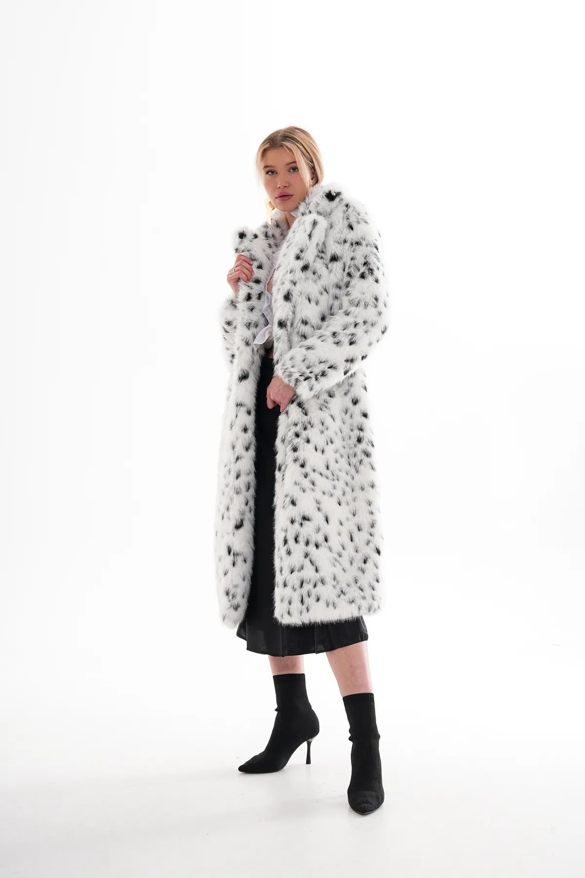 Long-Haired Leopard Print Faux Fur Coat faux fur coat LUNARITY GARAGE