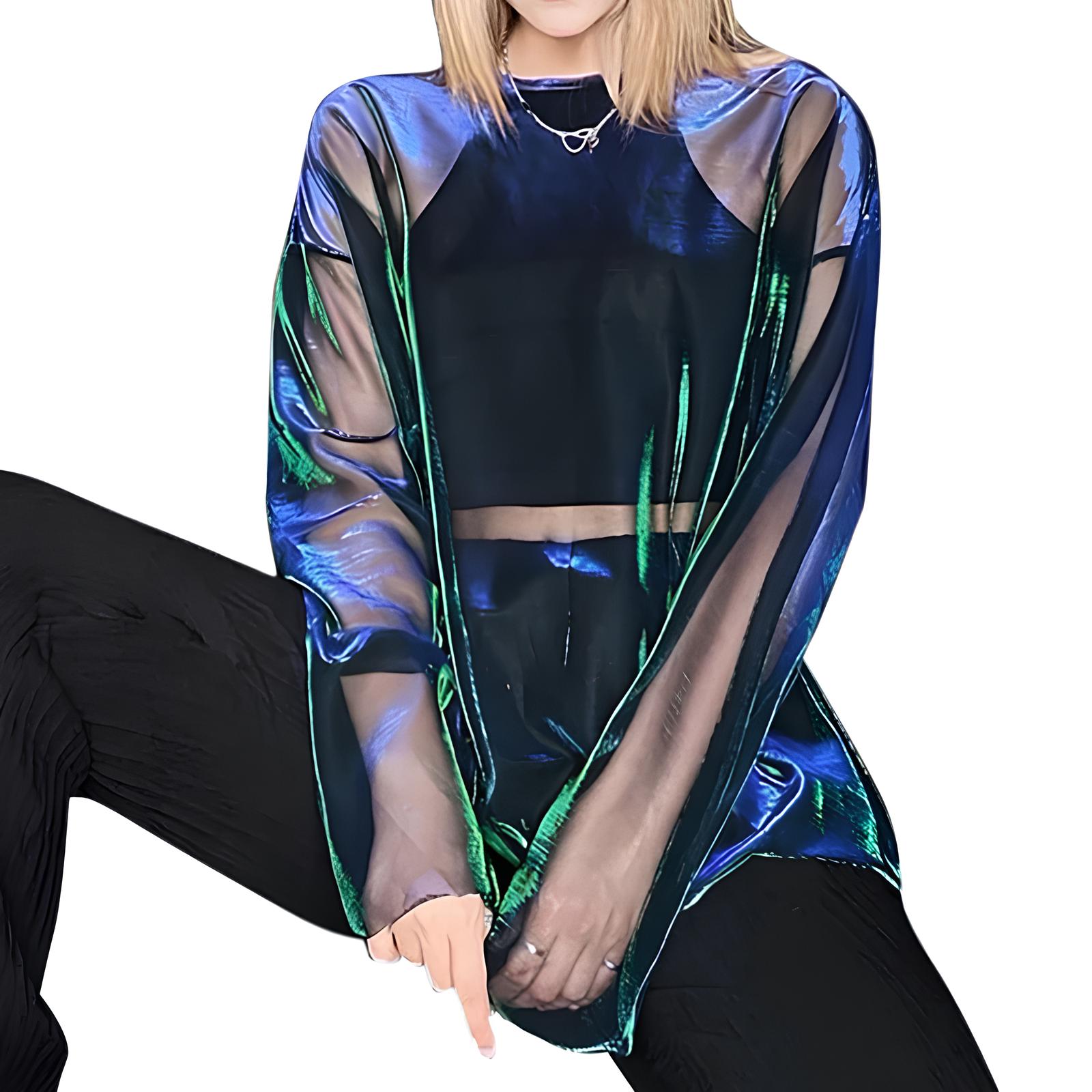 Sexy Solid See-Through Long Sleeve T-Shirt Tshirt Lunarity Garage