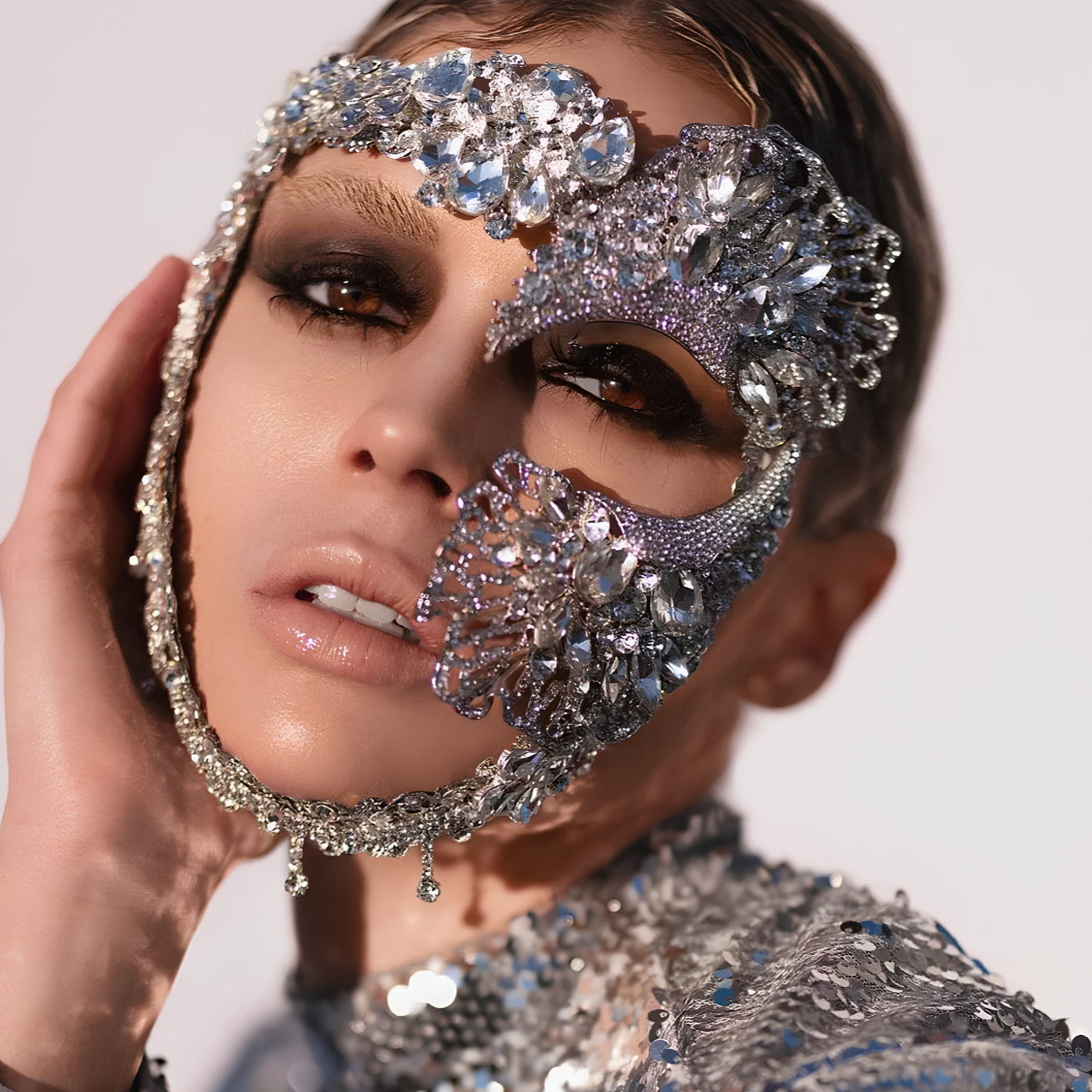 Luxury Cubic Zirconia Mask Face Jewelry mask LUNARITY GARAGE