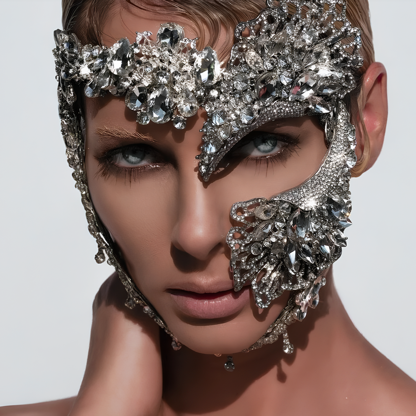 Luxury Cubic Zirconia Mask Face Jewelry mask LUNARITY GARAGE