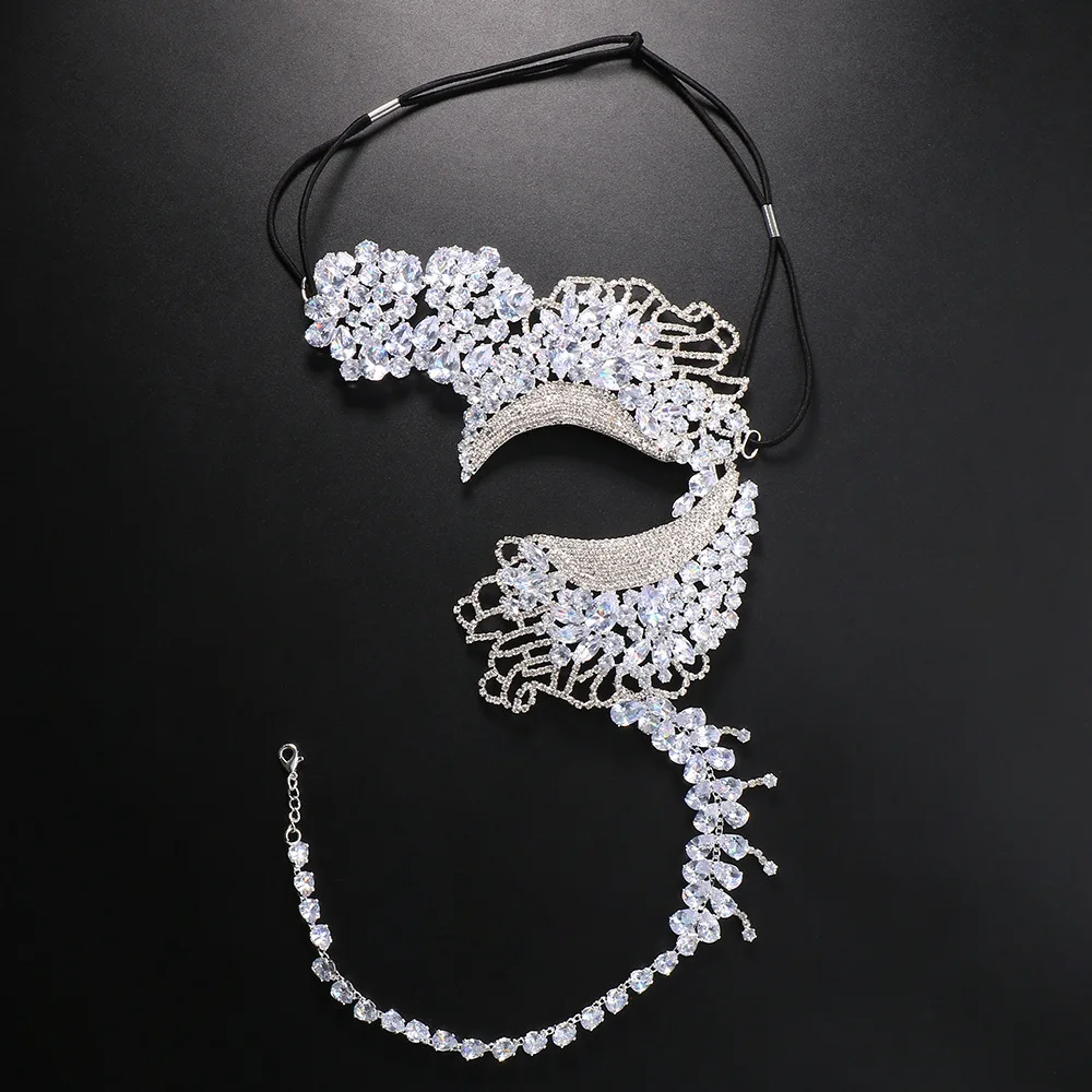 Luxury Cubic Zirconia Mask Face Jewelry mask LUNARITY GARAGE   