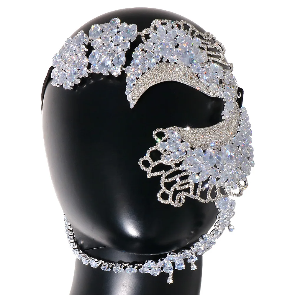 Luxury Cubic Zirconia Mask Face Jewelry mask LUNARITY GARAGE