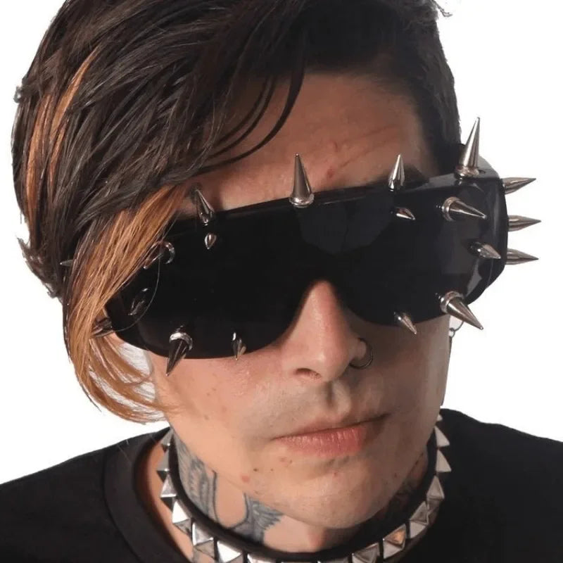 Cyberpunk Demon Metal Rivet Sunglasses Sunglasses Lunarity Garage
