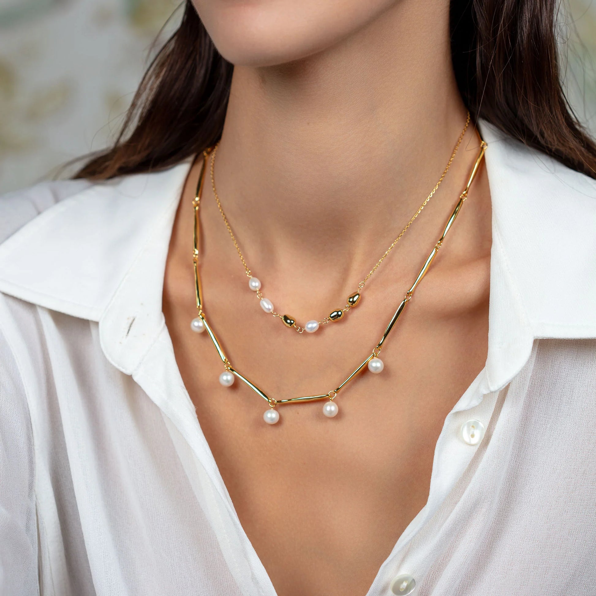 Leila Pearl Necklace necklaces LUNARITY GARAGE   