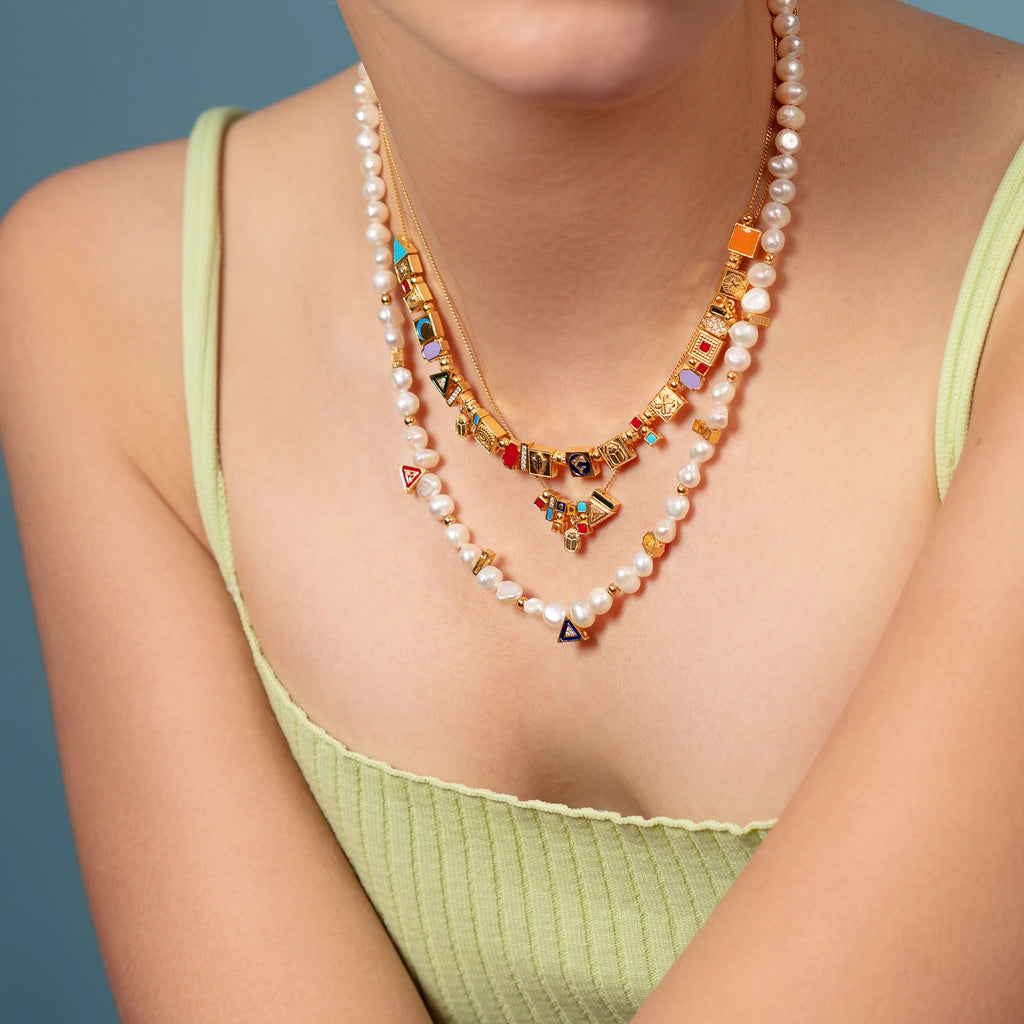 Party Crush Necklace - Gold Plated Silver with Handcrafted Detailing Necklace LUNARITY GARAGE