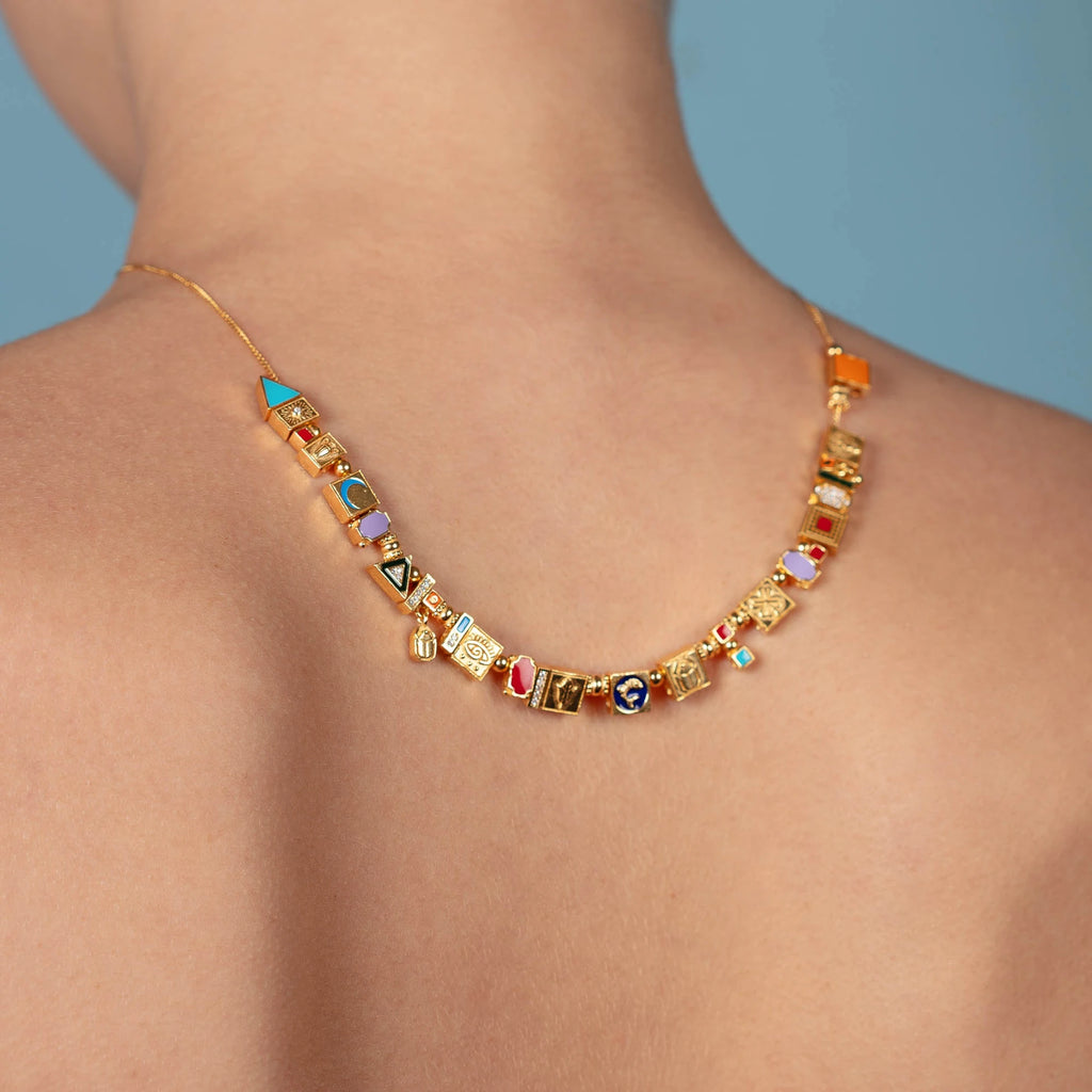 Party Crush Necklace - Gold Plated Silver with Handcrafted Detailing Necklace LUNARITY GARAGE