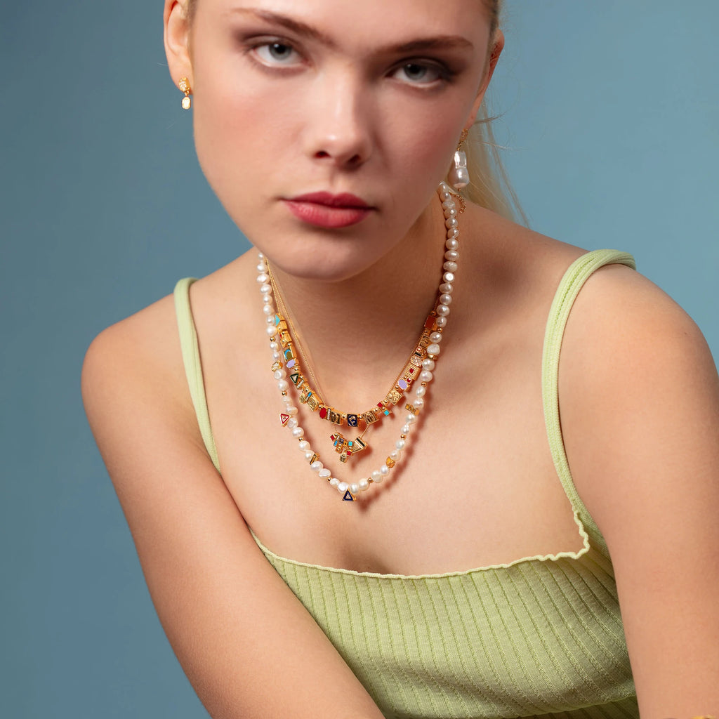 Party Crush Necklace - Gold Plated Silver with Handcrafted Detailing Necklace LUNARITY GARAGE
