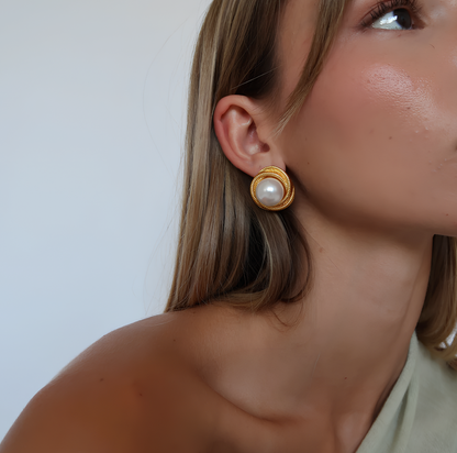 Pearl Wrap Thread Earrings earrings LUNARITY GARAGE   