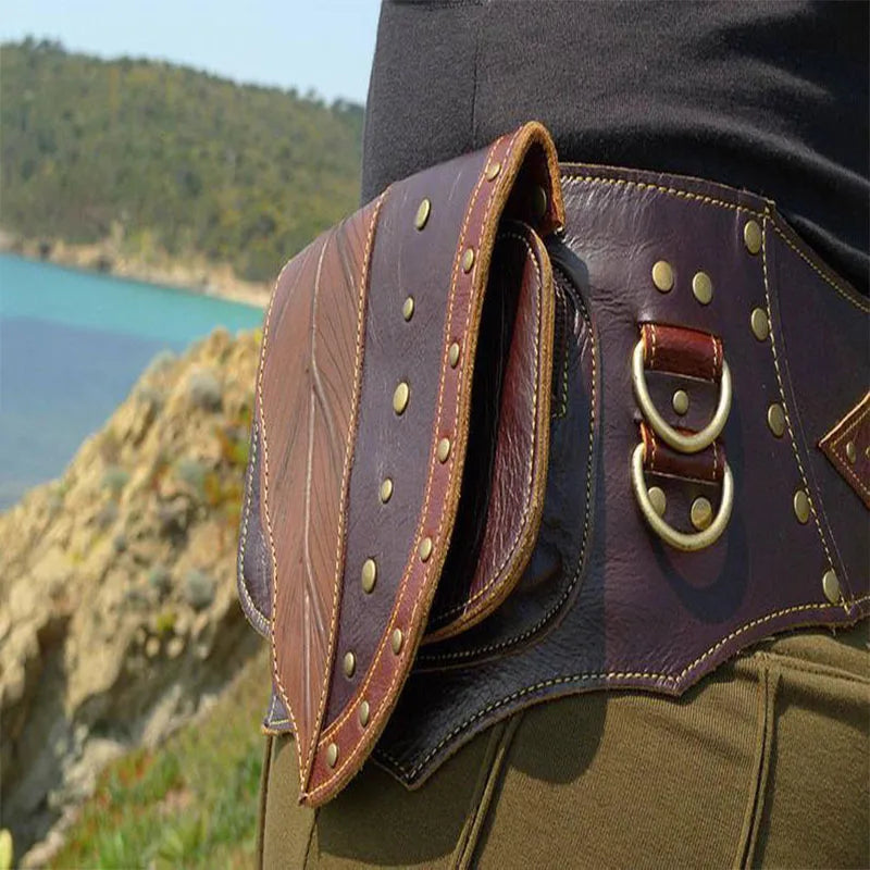 Medieval Leather Belt Pouch Belt Lunarity Garage   