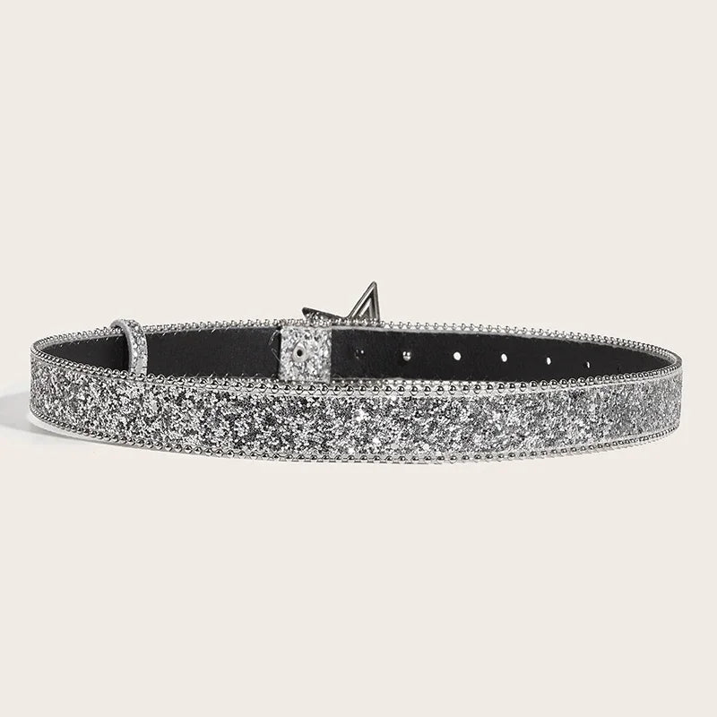 Y2K Star & Moon Rhinestone Buckle Belt Belt Lunarity Garage   