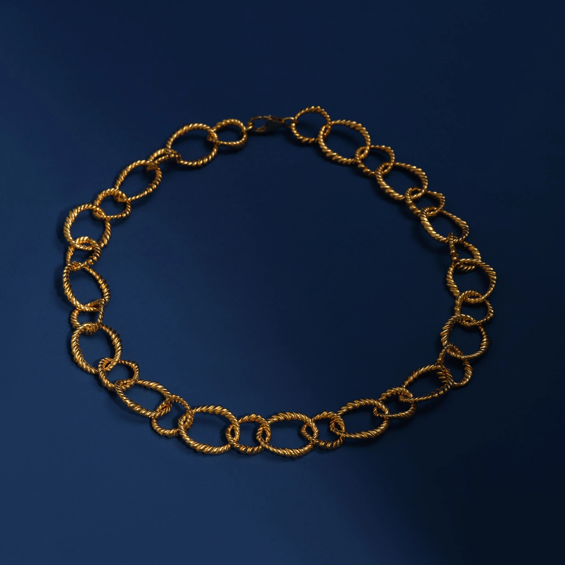 Ram’s Horn Spiral Chain Necklace - Gold-Plated over Bronze Necklace LUNARITY GARAGE