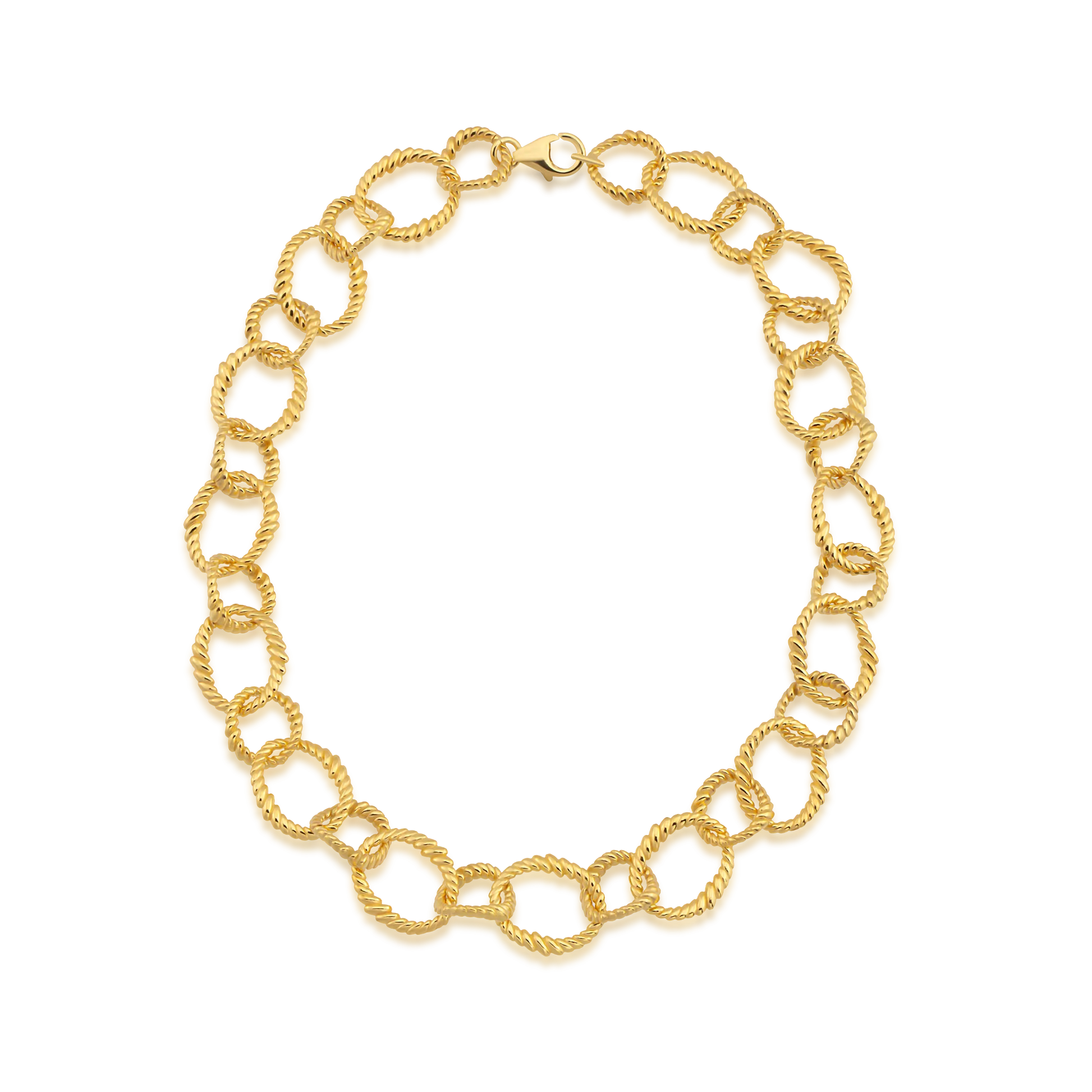 Ram’s Horn Spiral Chain Necklace - Gold-Plated over Bronze Necklace LUNARITY GARAGE