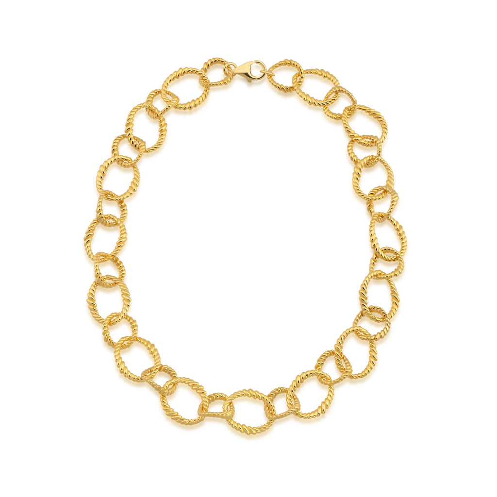 Ram’s Horn Spiral Chain Necklace - Gold-Plated over Bronze Necklace LUNARITY GARAGE