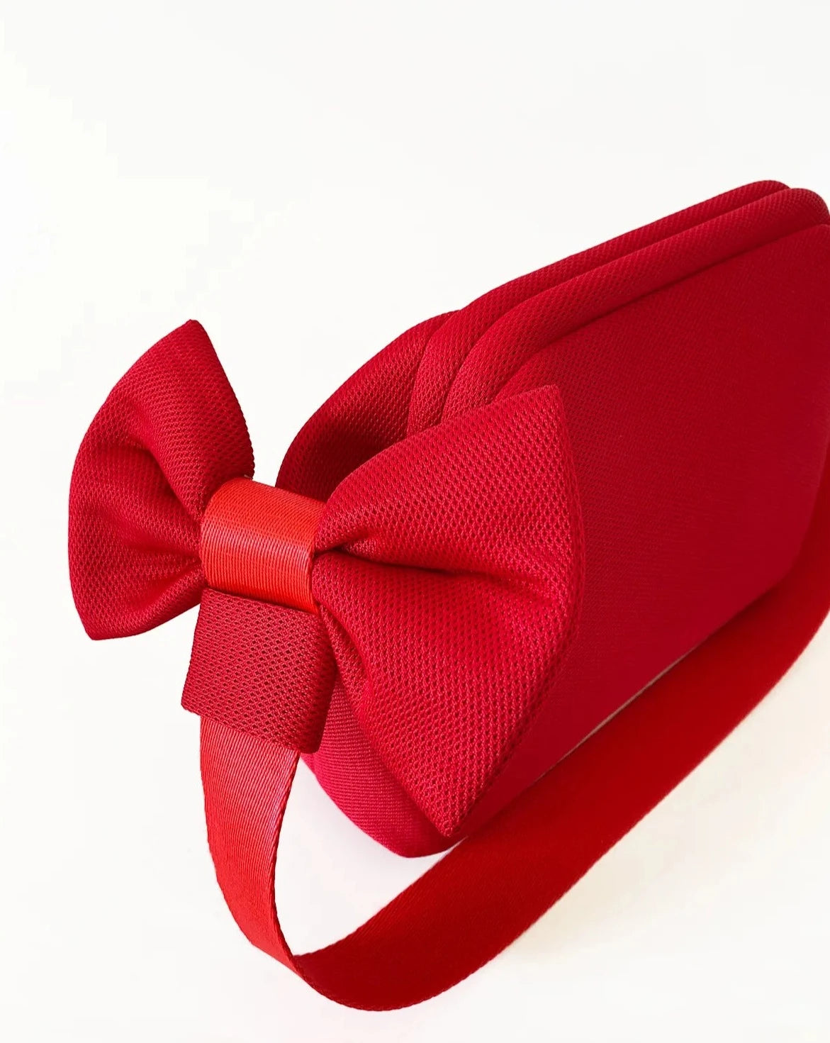 Elegant Red Bow Detail Shoulder and Handbag with Detachable Strap handbags LUNARITY GARAGE