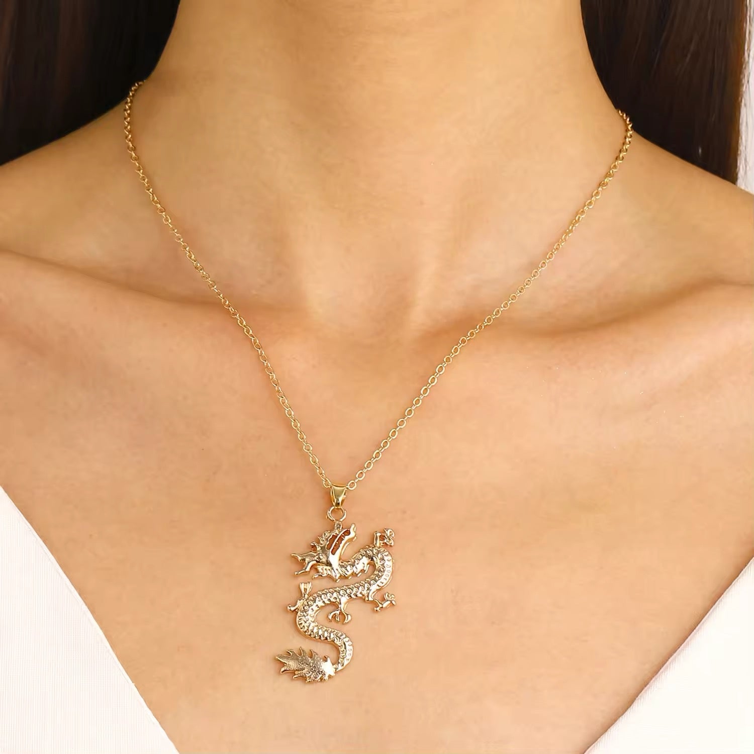 Regal Dragon Pendant Necklace necklaces LUNARITY GARAGE   