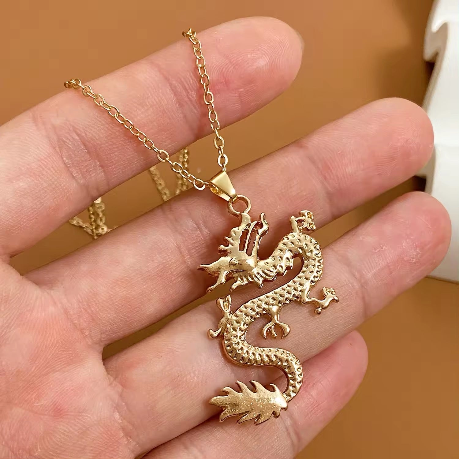 Regal Dragon Pendant Necklace necklaces LUNARITY GARAGE   