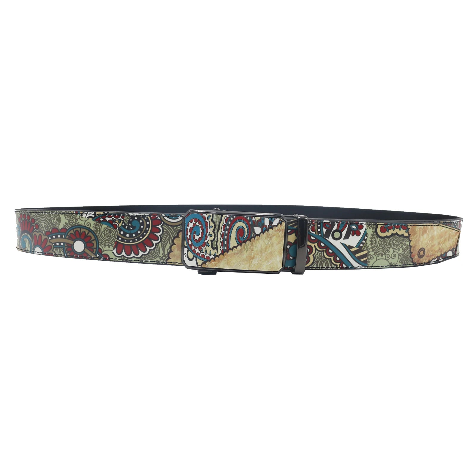 Elegant Hip Hop Automatic Buckle Belt – Luxury Vintage Print (3.5cm) belt LUNARITY GARAGE