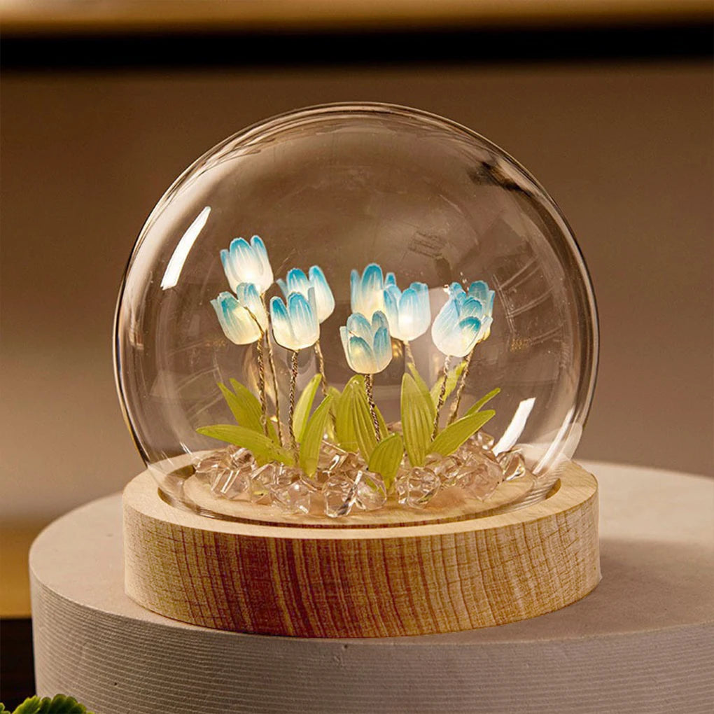 DIY Handmade Artificial Tulip LED Night Light – Bedside Table Lamp for Bedroom Decor, Christmas & Birthday Gifts home decor LUNARITY GARAGE