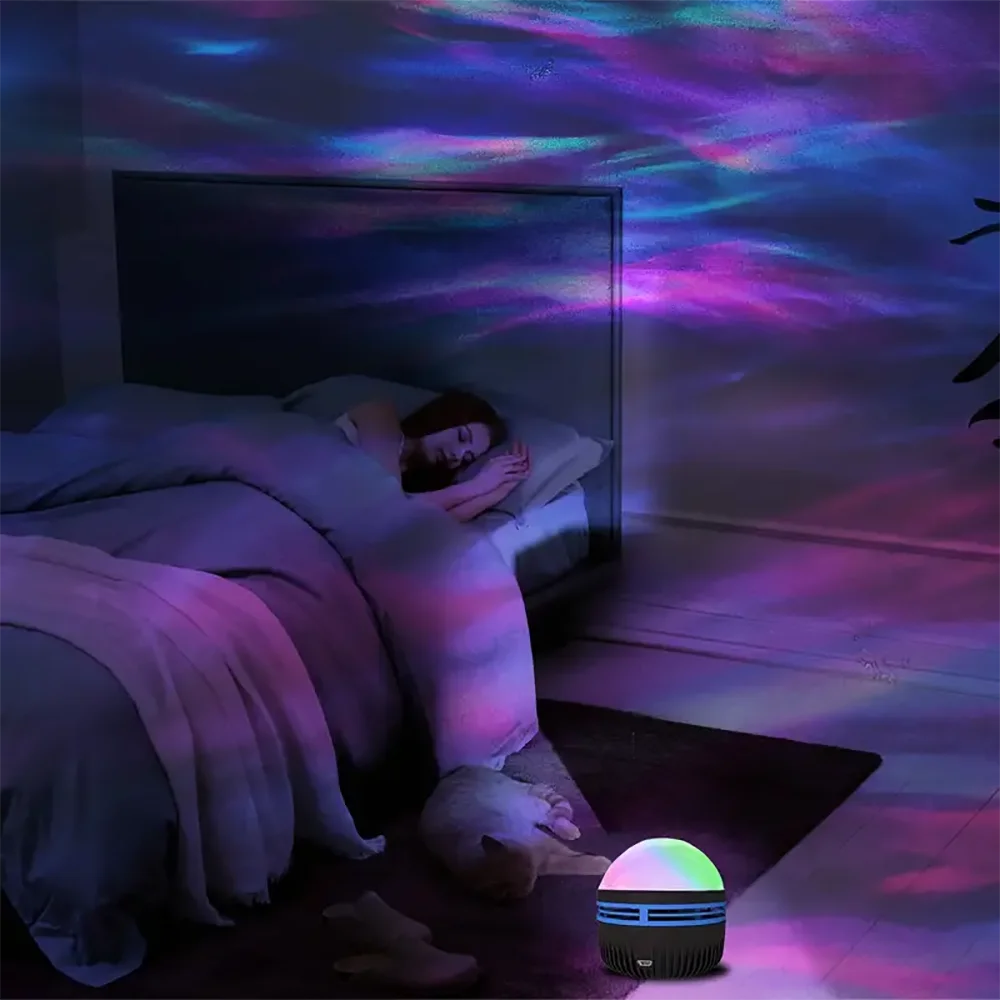 Aurora Starry Galaxy Dreams Northern Glow Night Light Projector LED Starry Sky Atmosphere Lighting Gift Bedside Nightlight Lamp Night Lights LUNARITY GARAGE
