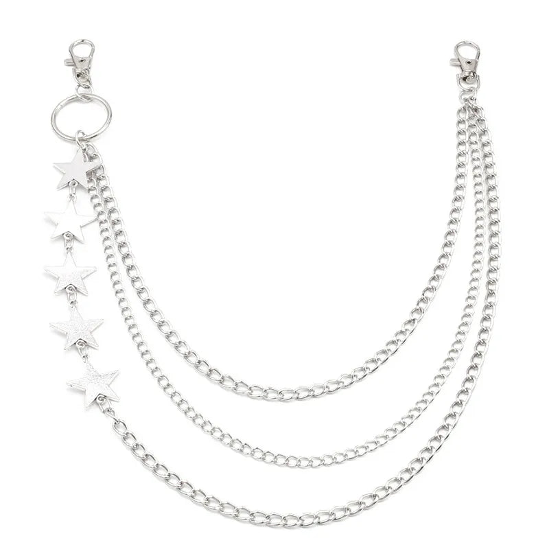 Stars Waist Chain Belt - Trendy Hip Hop Punk Pants Chain Accessory Belt LUNARITY GARAGE