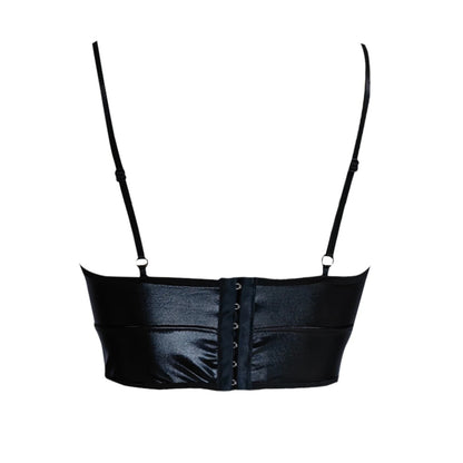 Women's PU Leather Strappy crop top LUNARITY GARAGE