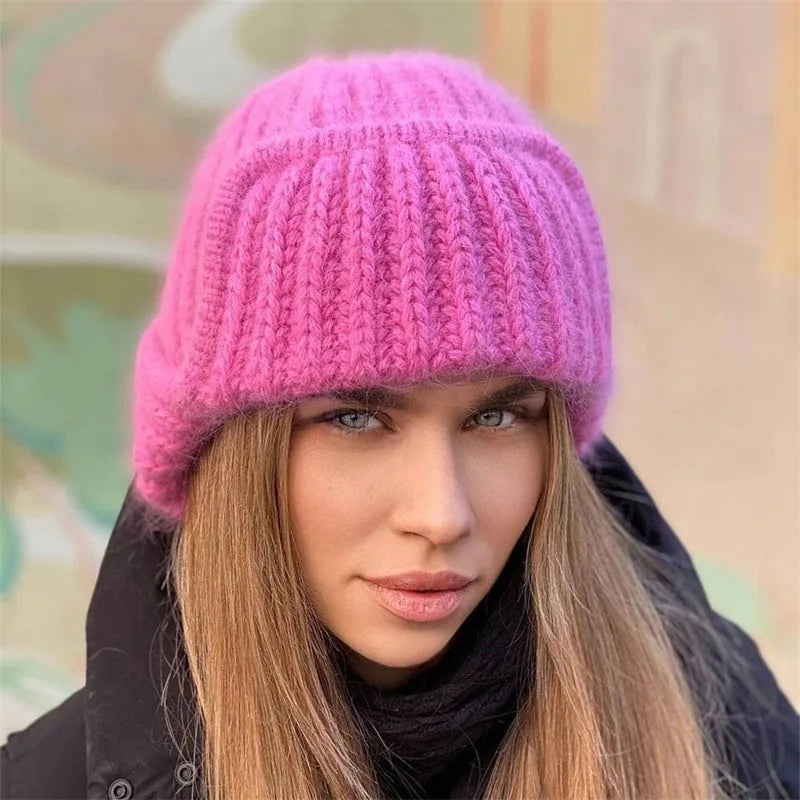 Winter Ladies Knitted Bomber Hat – Cozy Ear Protection for the Cold Season Hats Lunarity Garage
