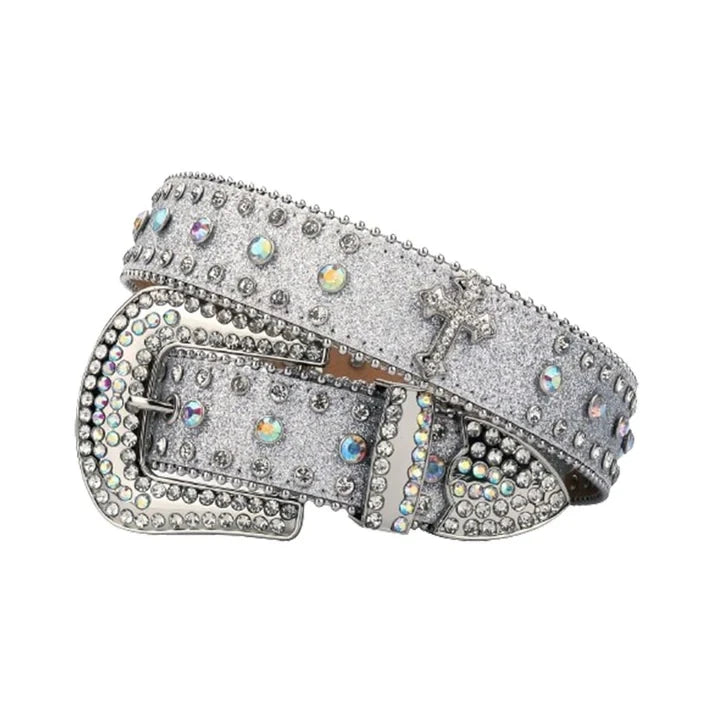 Shine Rhinestone Punk Cowboy Belt - Unisex Y2K Crystal Belt for Jeans & Pants Belt LUNARITY GARAGE