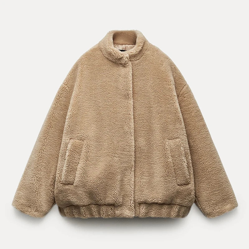 Chic Teddy Bear Faux Fur Coat Coats Lunarity Garage