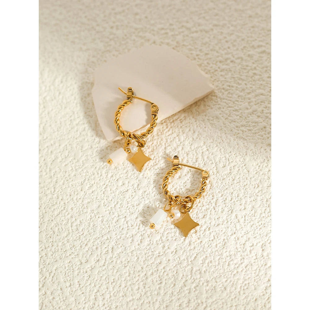 Golden Enchantment Hoops Earrings earrings LUNARITY GARAGE