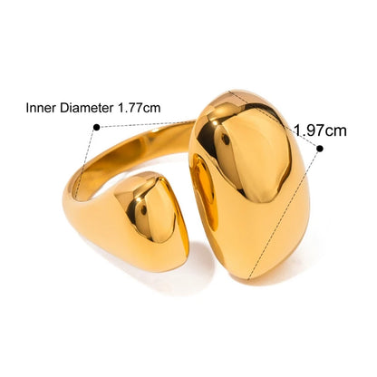 Metallic Ring Irregular Design Minimalist Ins Ring High Quality Waterproof Charm Metallic Gold Silver Fashion Finger Jewelry ring LUNARITY GARAGE