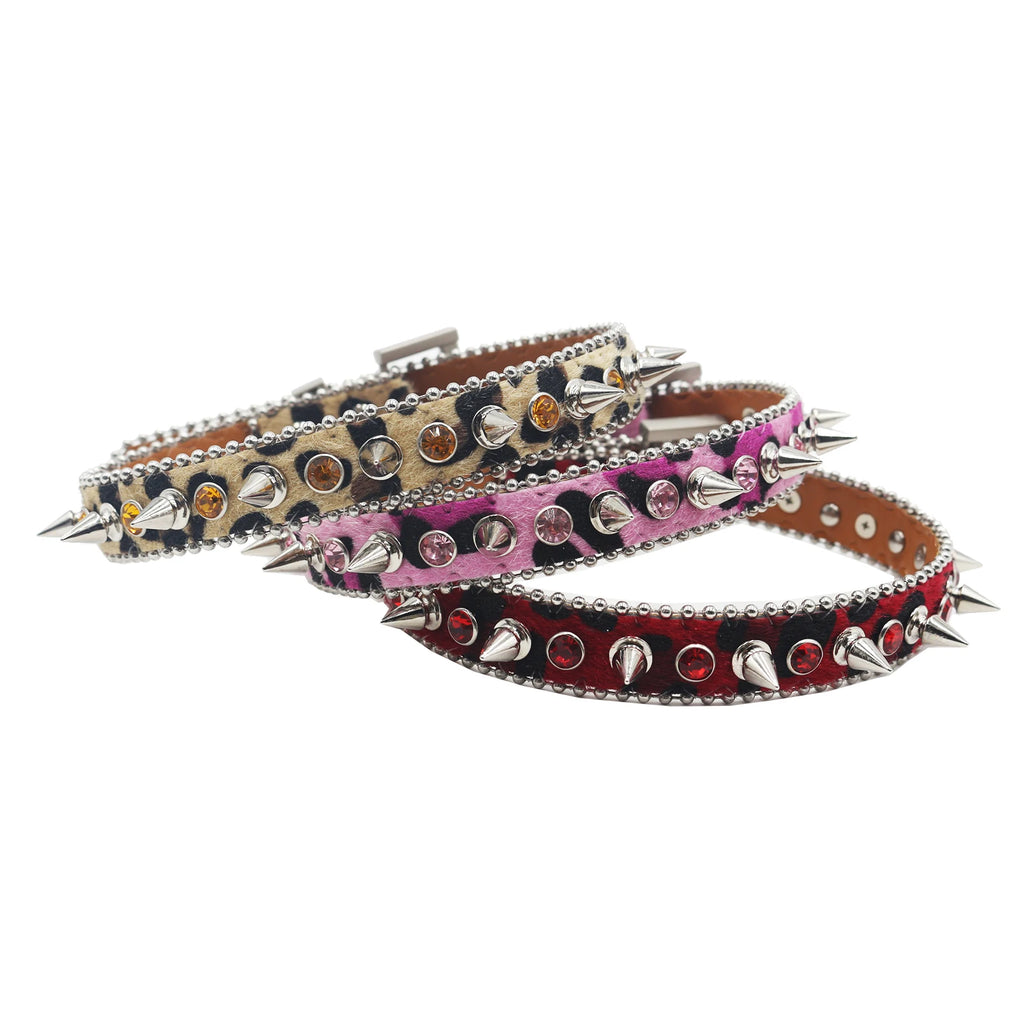 Gothic Leopard Rivet Rhinestone Choker – Y2K Steampunk Party Collar choker LUNARITY GARAGE