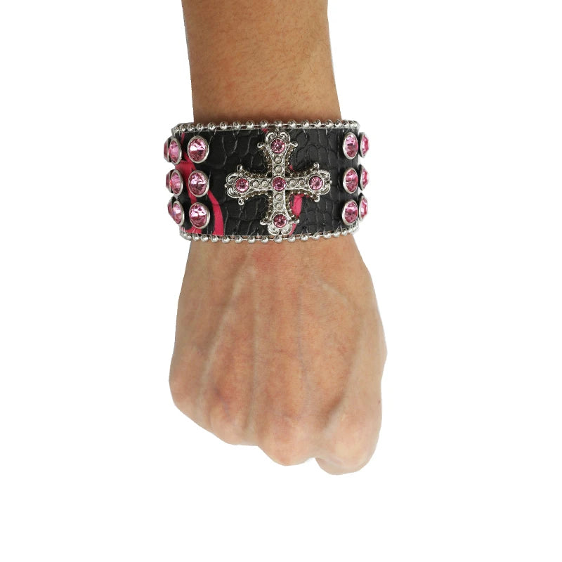 Rhinestone Cross Bracelet Bracelets LUNARITY GARAGE