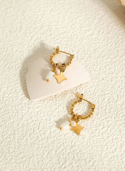 Golden Enchantment Hoops Earrings earrings LUNARITY GARAGE   