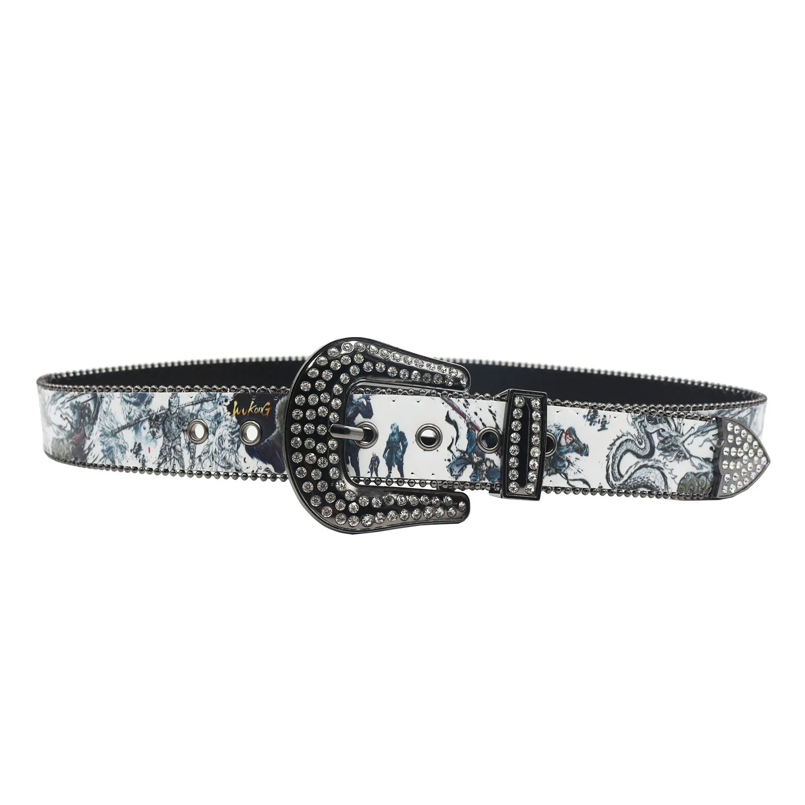 Black Myth Wukong Y2K Rhinestone Belt – Punk Hip Hop Style belt LUNARITY GARAGE