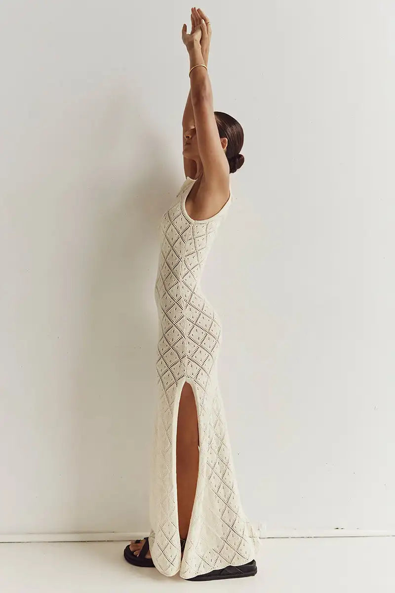 The Sexy Cut Out Slit Knit Mesh Maxi Cover-Up cover ups LUNARITY GARAGE