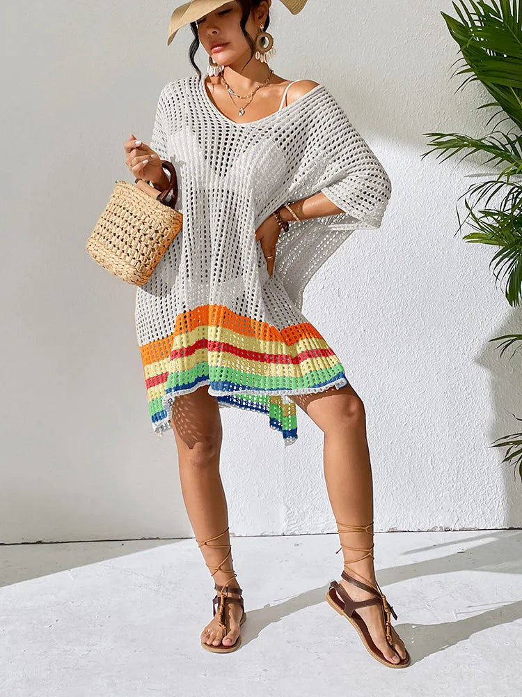Bohemian Rhapsody: The Oversized Patchwork Beach Cover-Up cover ups LUNARITY GARAGE