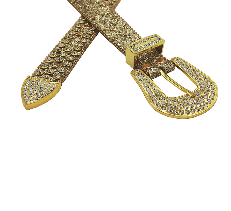Luxury Rhinestone Western Belt – Crystal Studded Cowboy & Cowgirl Style belt LUNARITY GARAGE