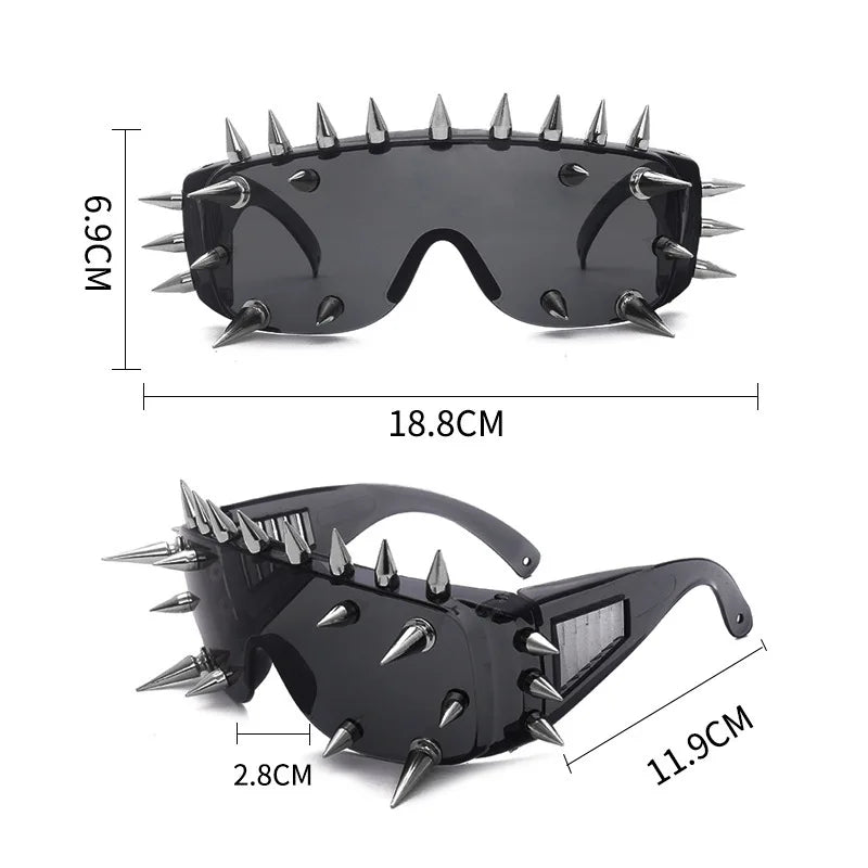 Cyberpunk Demon Metal Rivet Sunglasses Sunglasses Lunarity Garage