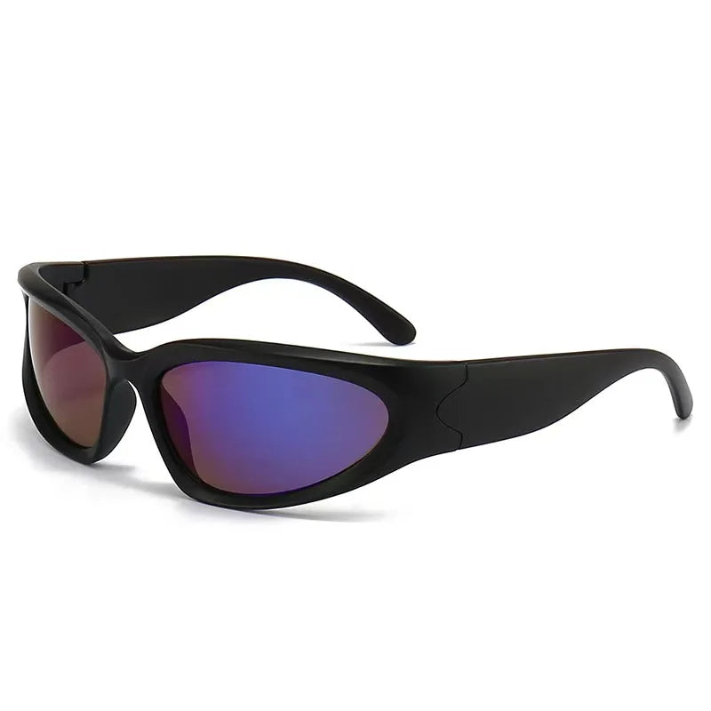 Y2K Sports Punk Square Sunglasses – Designer UV400 Mirror Shades for Women & Men Sunglasses Lunarity Garage C8