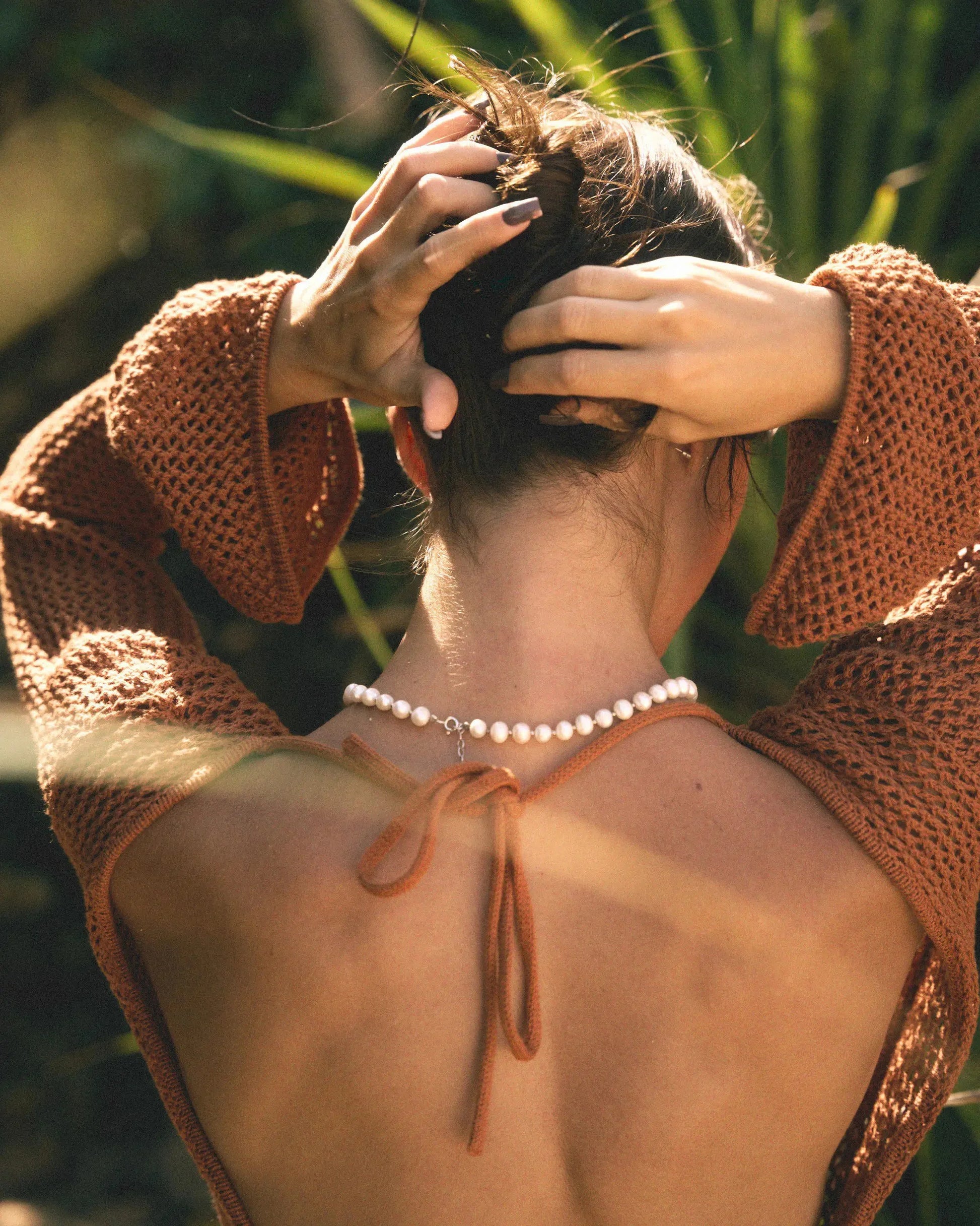 Summer Serenity: The Crochet Flared Sleeve Beach Tunic Dress cover ups LUNARITY GARAGE