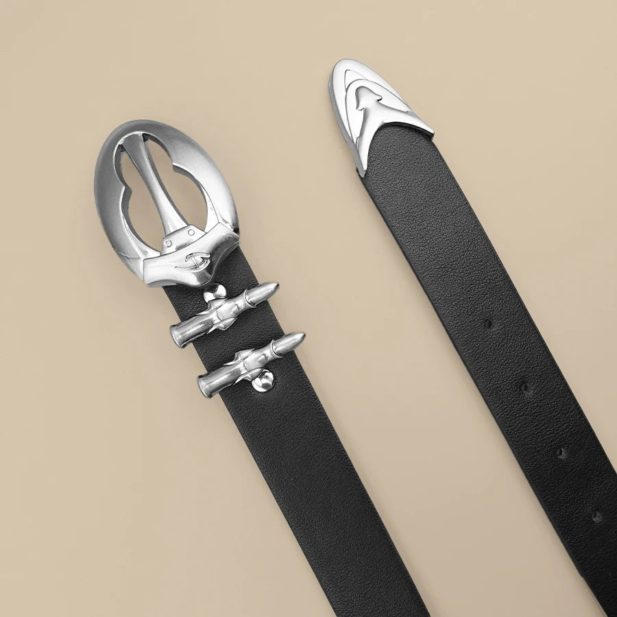 Y2K Rivet Punk Wide Belt - Personalized Multi-Functional PU Leather Waistband Belt LUNARITY GARAGE