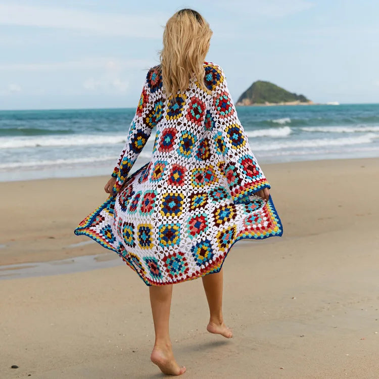 Crochet Kimono Beach Cover-Up covers up LUNARITY GARAGE