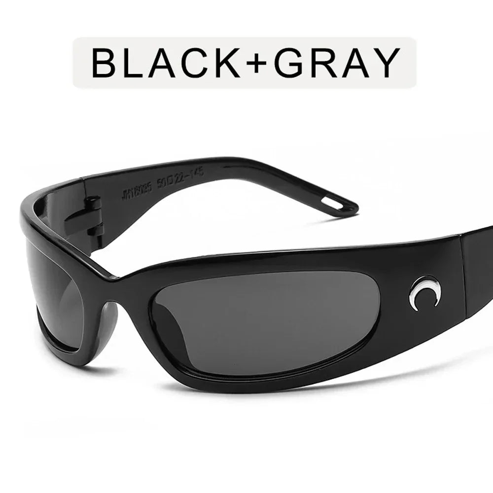 Retro Moon Sunglasses – Classic Luxury UV400 Shades for Men & Women Sunglasses Lunarity Garage Black-Gray As Picture