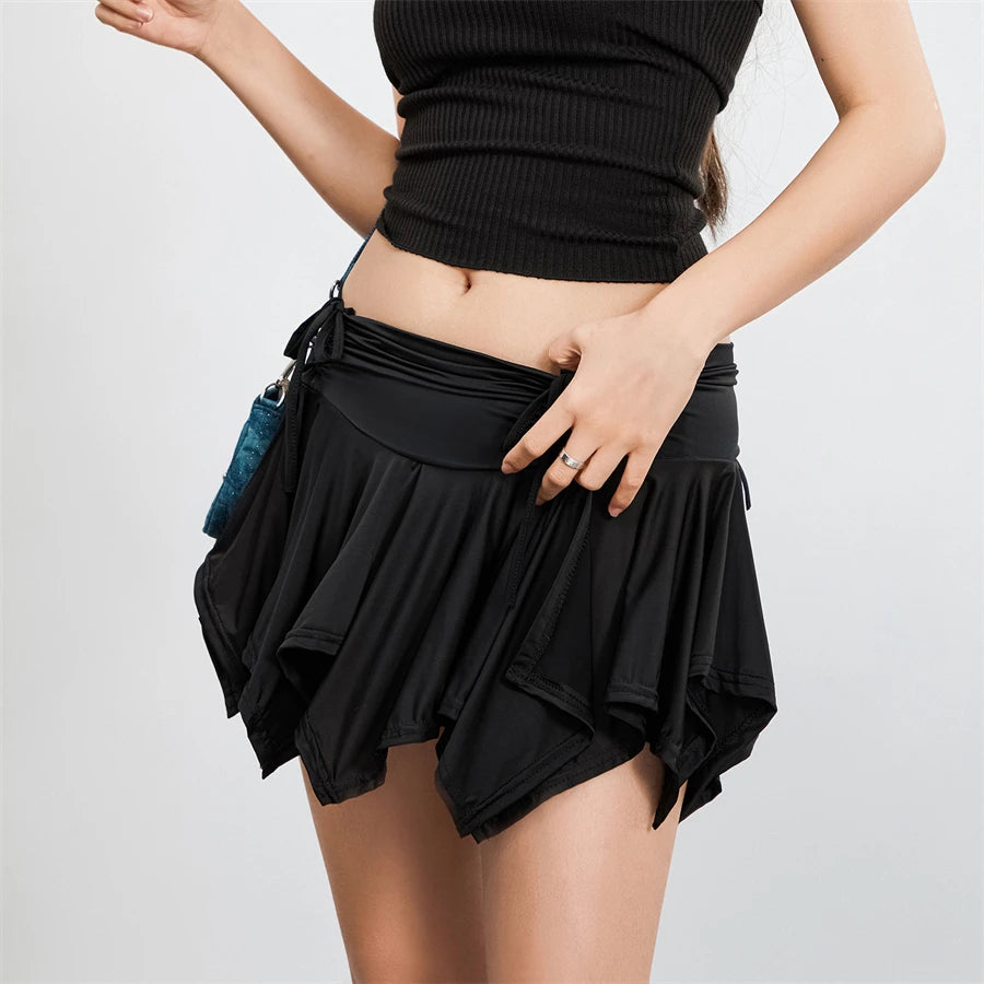 Low-Rise Asymmetrical Mini Skirt – Edgy & Trendy Summer Streetwear Skirts Lunarity Garage
