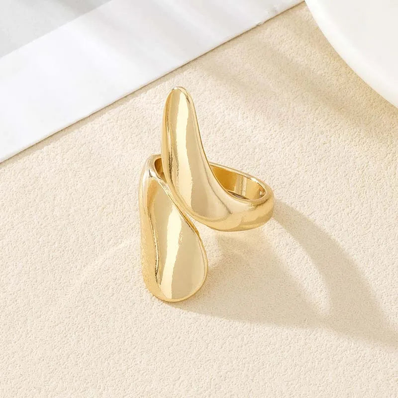3Pcs/Set Vintage Gold Water Drop Rings | Adjustable Geometric Open Rings for Women ring LUNARITY GARAGE