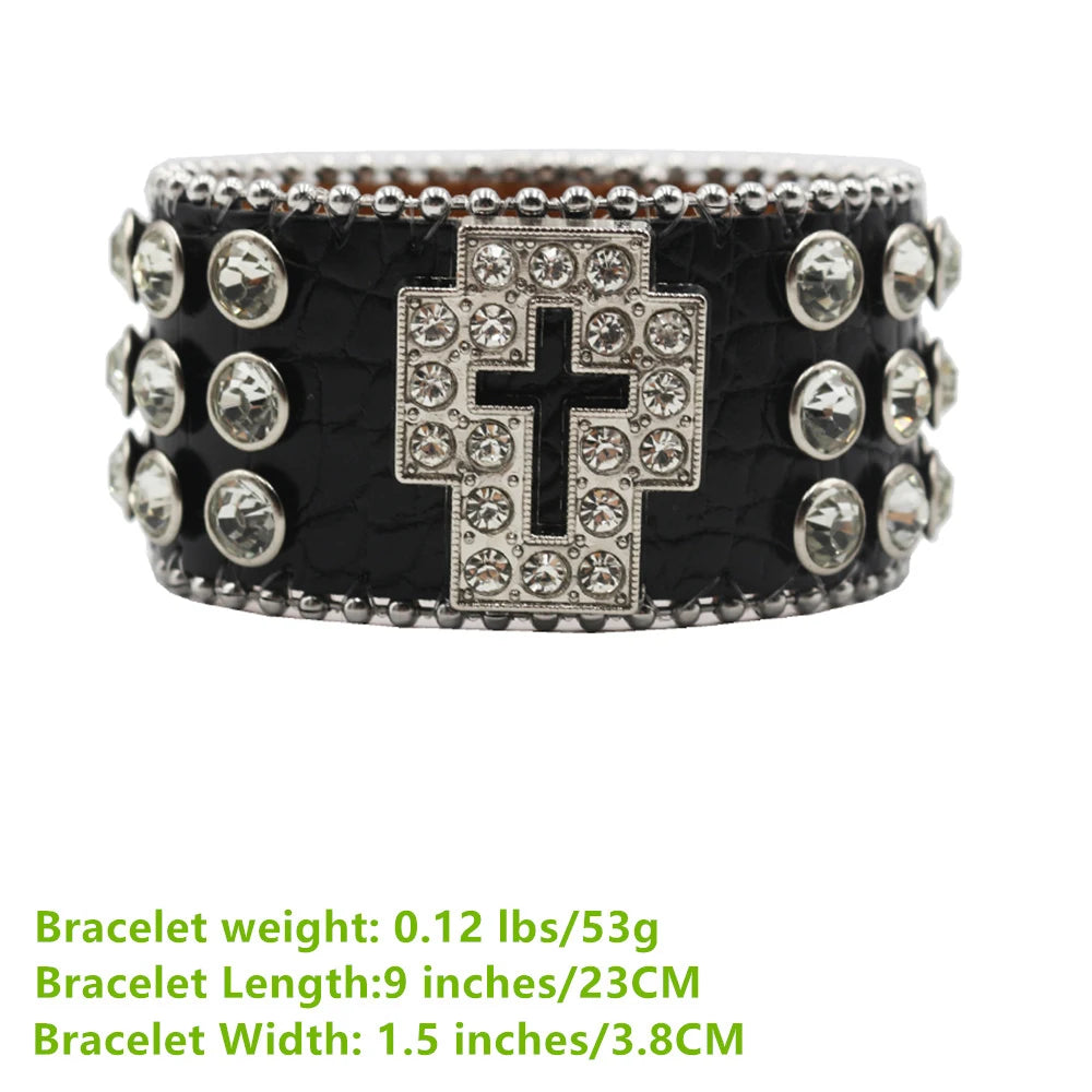 Rhinestone Cross Bracelet Bracelets LUNARITY GARAGE