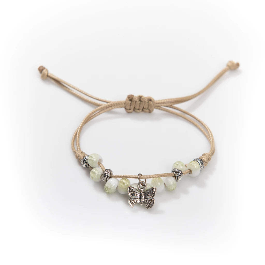 Handmade Butterfly Ceramic Cracked Ice Vintage Adjustable Bracelet bracelets LUNARITY GARAGE H920G