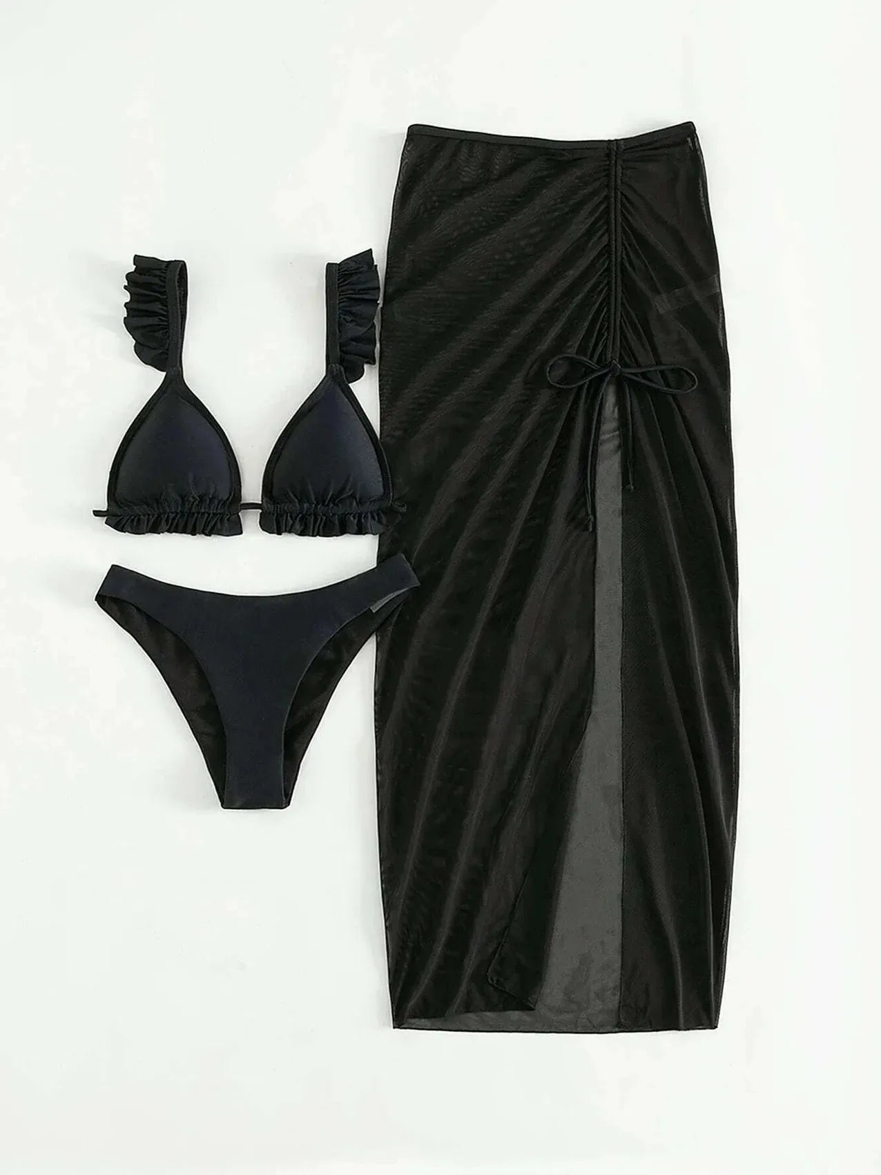 The Printed Split Bikini Three-Piece Swimsuit Set Bikini Set LUNARITY GARAGE